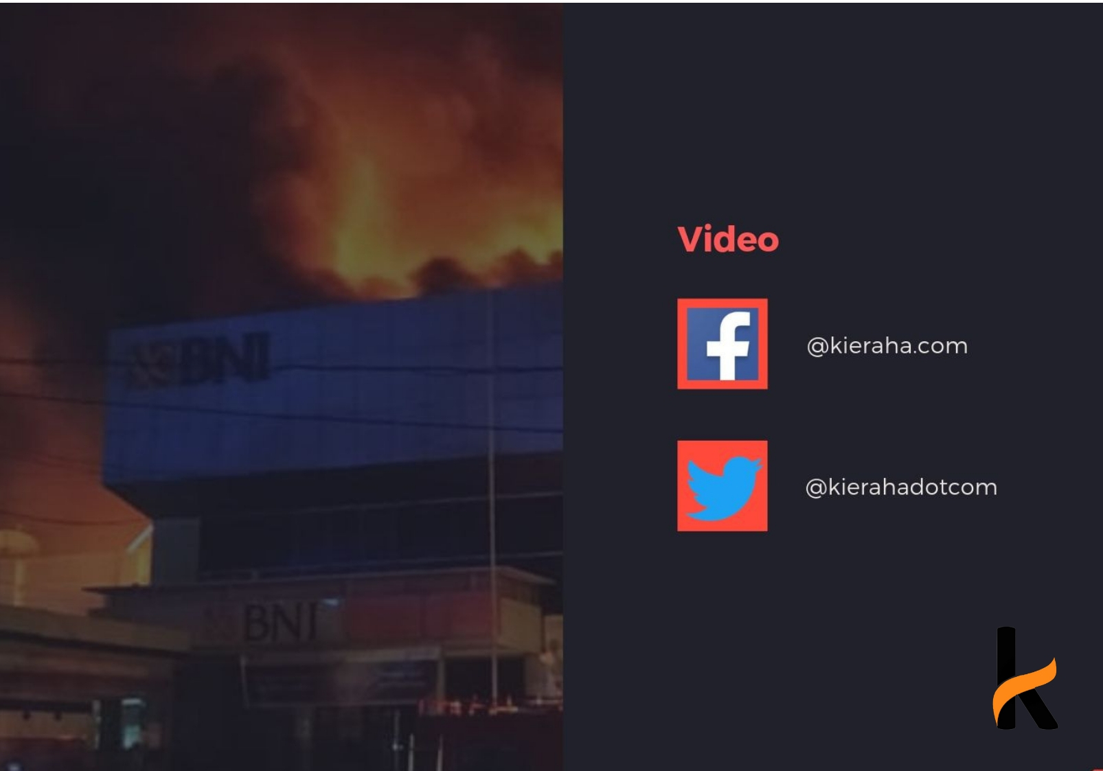 Video Kantor BNI Cabang Ternate Terbakar