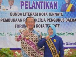 Marliza M Tauhid Dilantik sebagai Bunda Literasi Kota Ternate