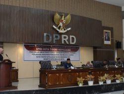 Wali Kota Tidore Hadiri Paripurna Pandangan Fraksi RAPBDP 2023