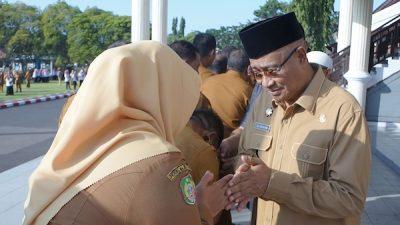 Wali Kota Tidore Pimpin Apel Gabungan Pasca Lebaran